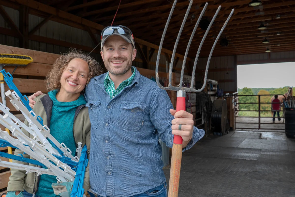 John and Mary Davis on Laughlin Highlands Farm